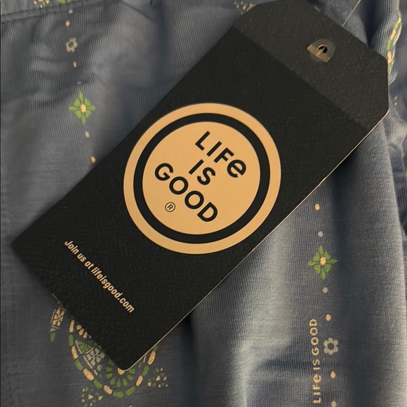 Life is Good Blue Turtle Print Pajama Pants - Picture 3 of 5